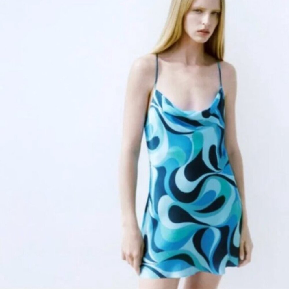 Zara The Safia Flowy Printed Dress XS - Picture 6 of 6